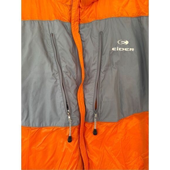 Eider Mens Orange Gray Full Zip Reversible Puffer Jacket Size Large - Picture 11 of 14